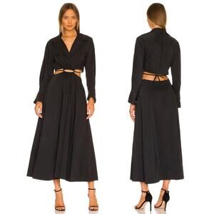 NEW Young Fabulous & Broke YFB Derby Black Cutout Maxi Dress M